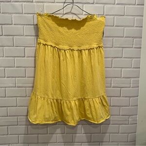 PAPAYA women yellow strapless  elastic top /size 20